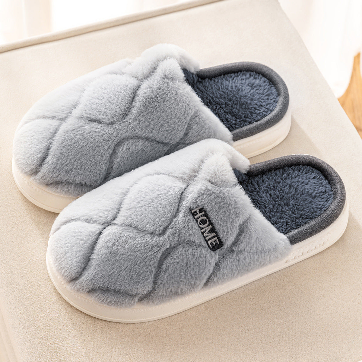 Soft Plush Slippers Indoor Floor Bedroom Home