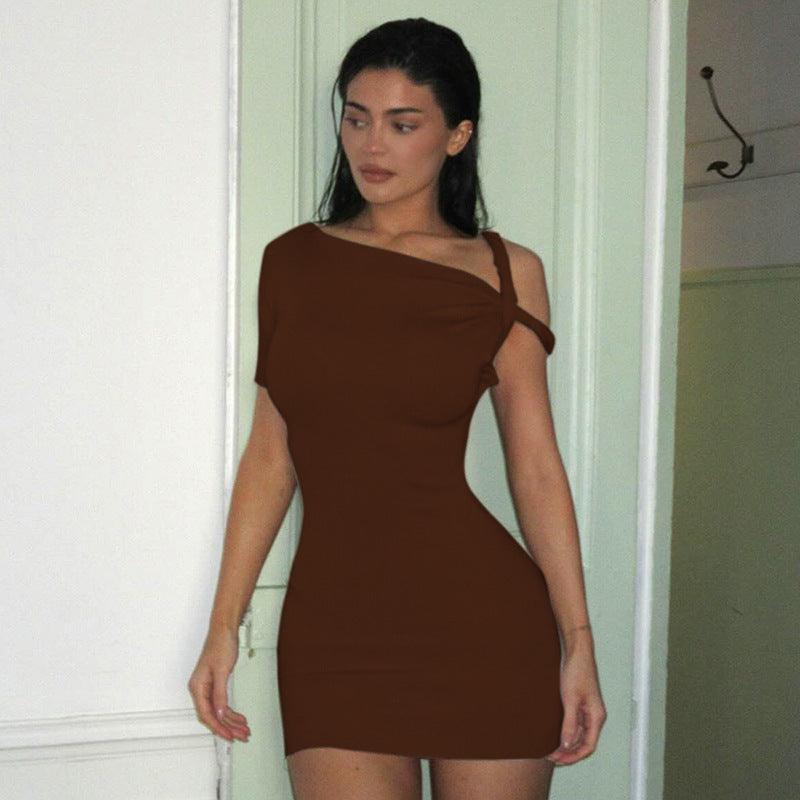 One Shoulder Bodycon Dress Magic Moon Store