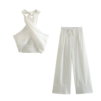 Linen Top & Wide Pants Set