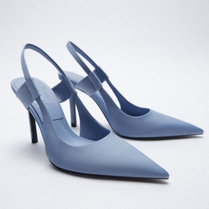 Light Blue Slingback High Heels