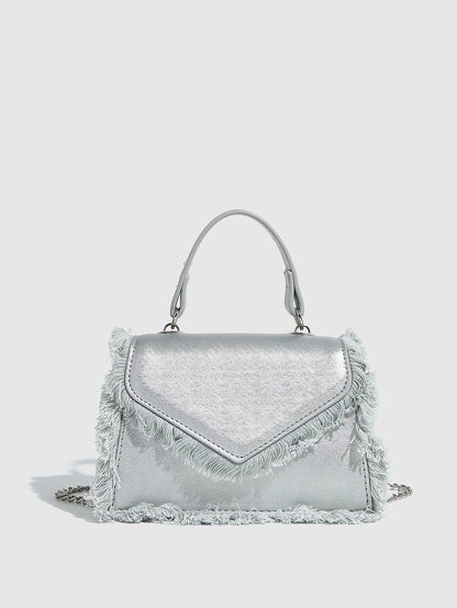 Retro Tassel Denim Mini Crossbody Bag