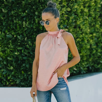 Sleeveless Halter neck Top