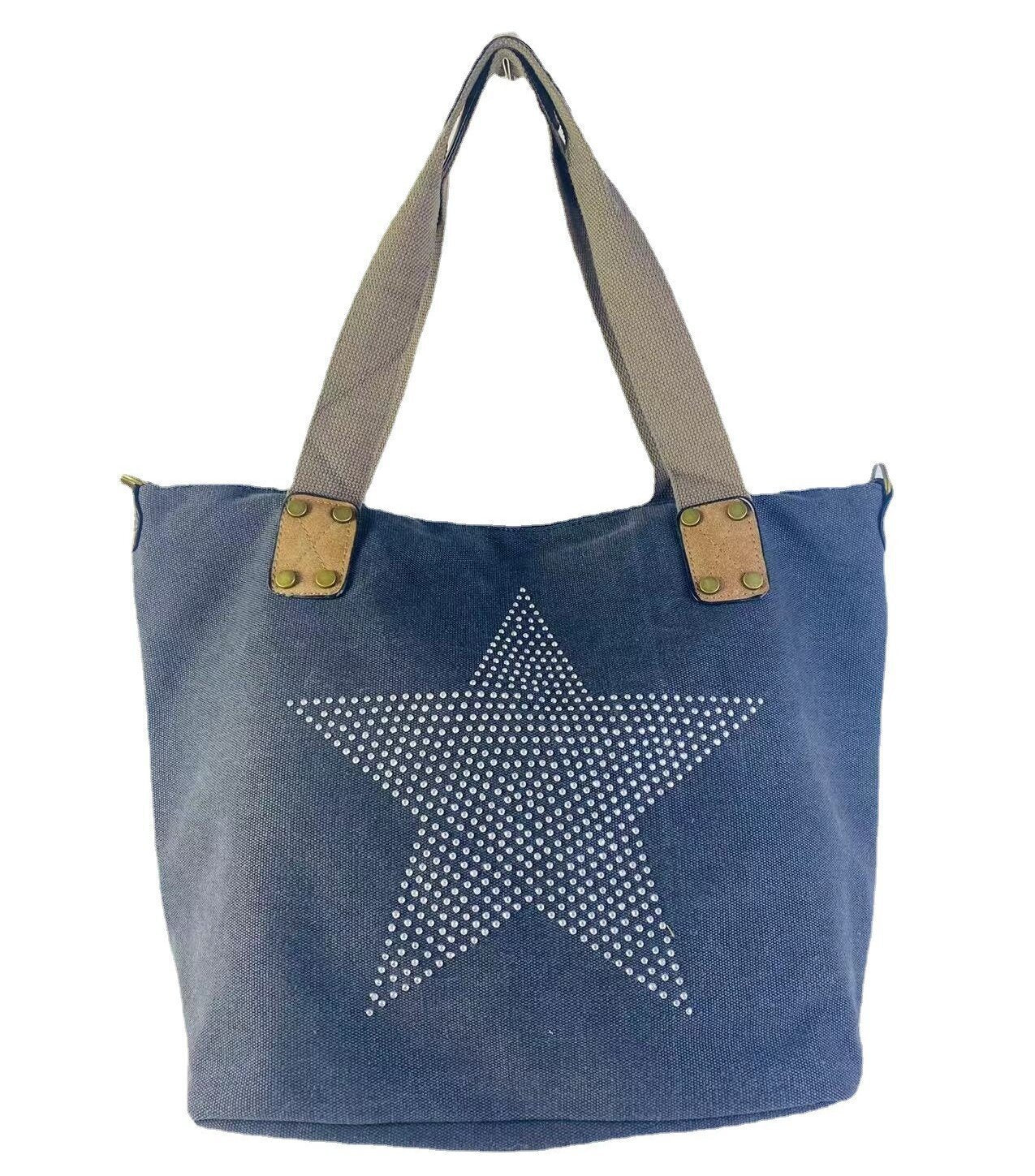 Printed Five pointed Star Handbag