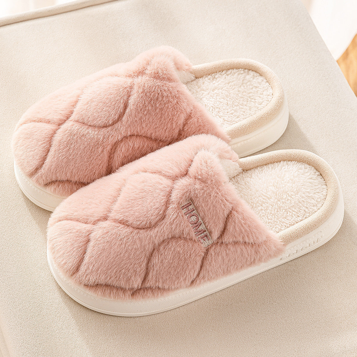 Soft Plush Slippers Indoor Floor Bedroom Home