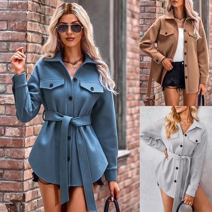 Elegance Woolen Woolen Coat