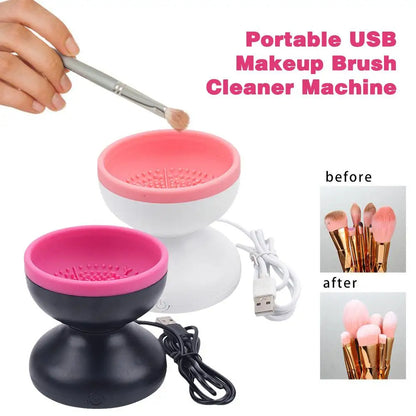 Electric Makeup Brush Cleaner Machine Portable Automatic USB Cosmetic Brush Cleaner Tools For All Size Beauty Makeup Brushes Set MAGIC MOON STORE