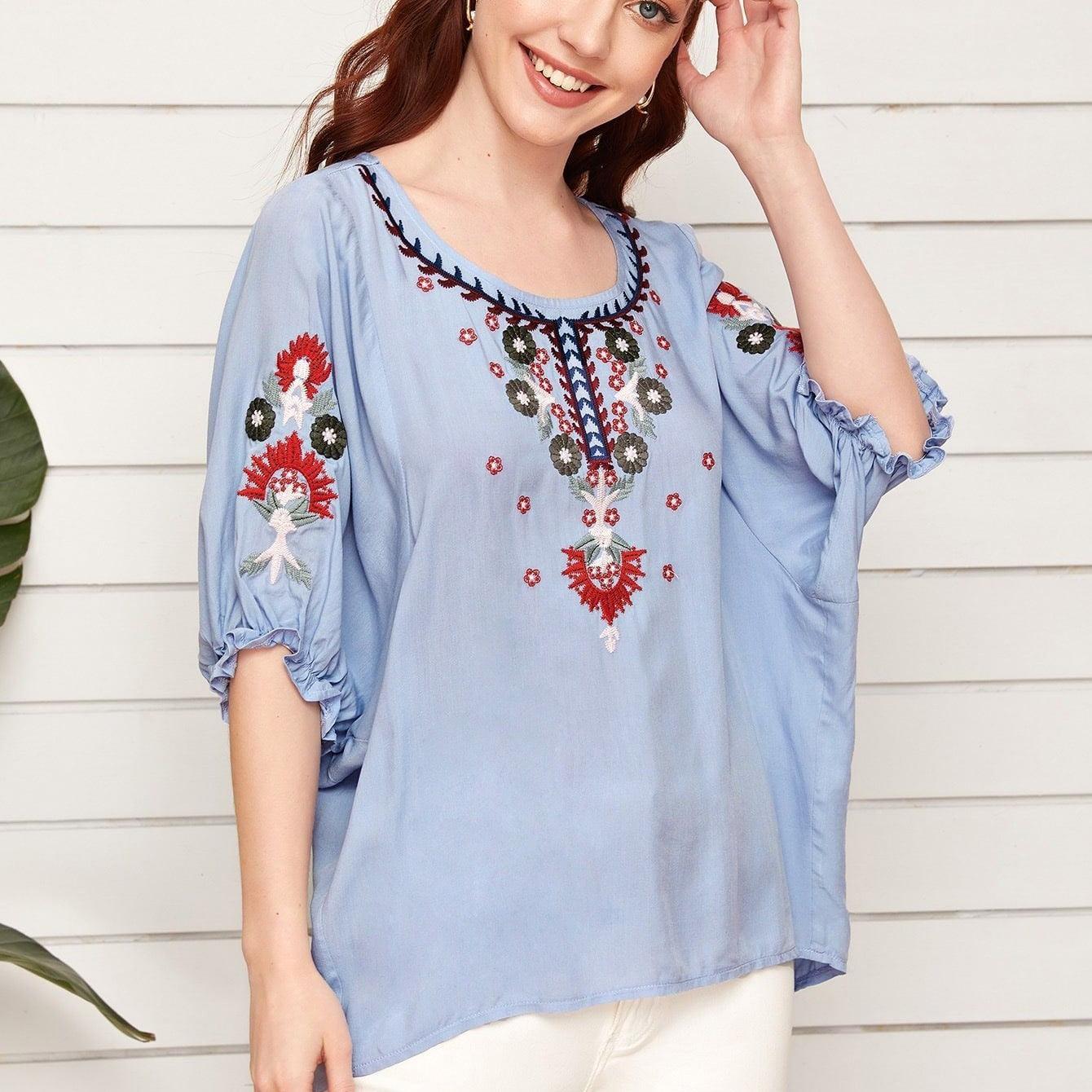 Janice Embroidery Blouse