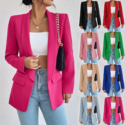 Women's Lapel Blazer Jacket - Magic Moon Store