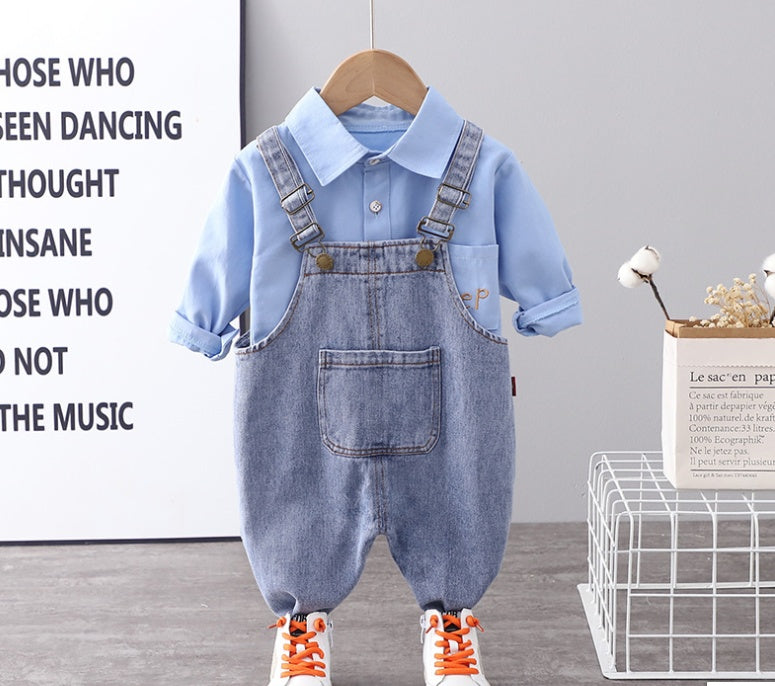 Denim Pants Trendy Cute Western Baby Jumpsuit