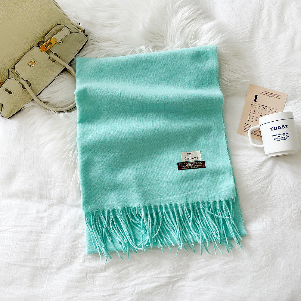 Cashmere Color Solid Warm Scarf - Magic Moon Store