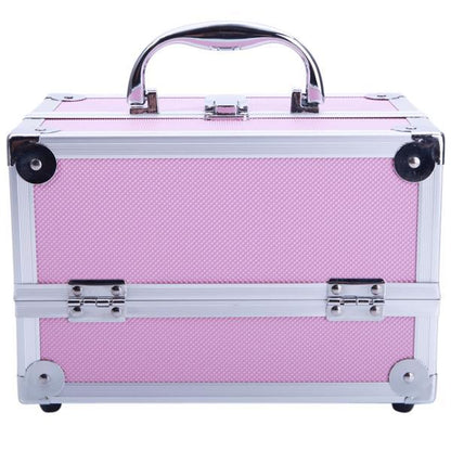 Aluminum Alloy Portable Makeup Case With Mirror