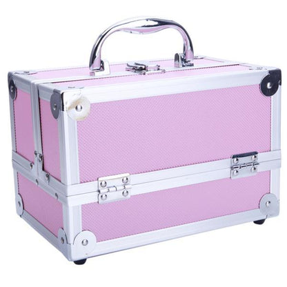 Aluminum Alloy Portable Makeup Case With Mirror