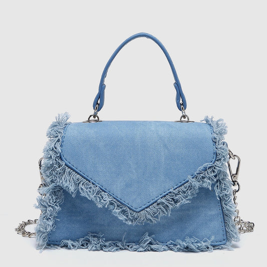 Retro Tassel Denim Mini Crossbody Bag