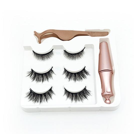 Three pairs of false eyelashes & Liquid Eyeliner - Magic Moon Store