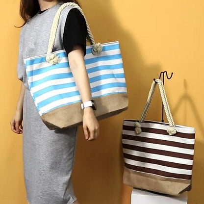 Striped Beach Bag