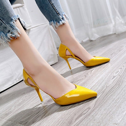 Pointed shallow mouth stiletto heels