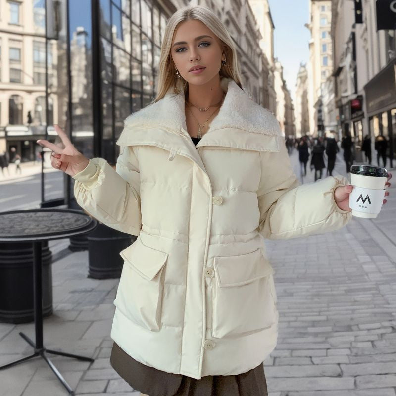 Large Lapel Down Jacket