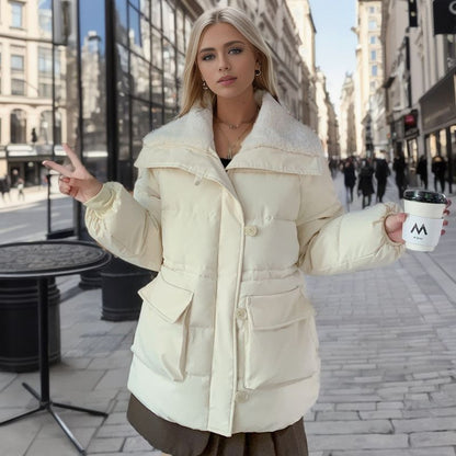 Large Lapel Down Jacket