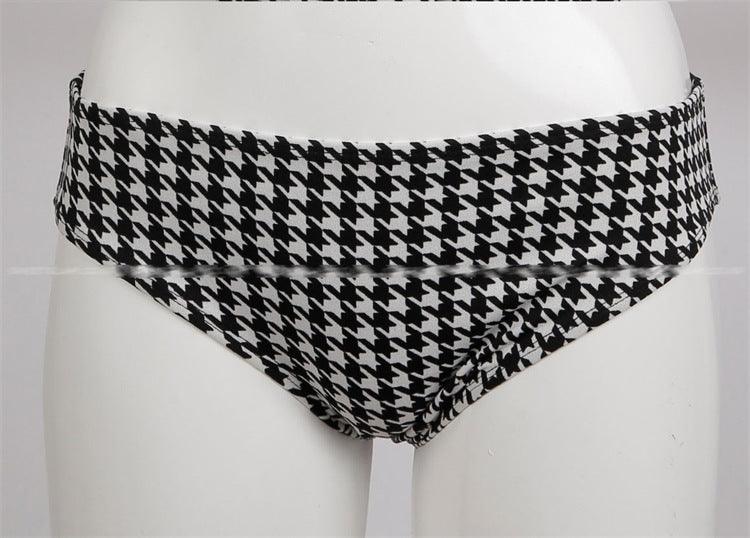 Houndstooth Cross-Tie Swimsuit Bikini - Magic Moon Store