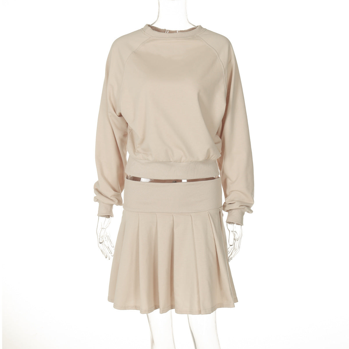 Long Sleeve Sweater & Pleated Skirt Set - Magic Moon Store