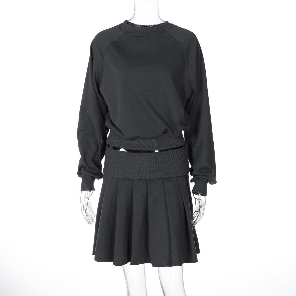 Long Sleeve Sweater & Pleated Skirt Set - Magic Moon Store