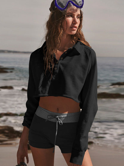 Long sleeve crop top