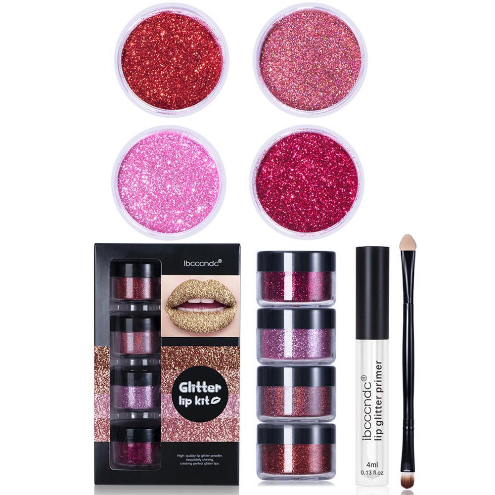 Glitter Lip Gloss Lipstick Shiny Make Up Set - Magic Moon Store