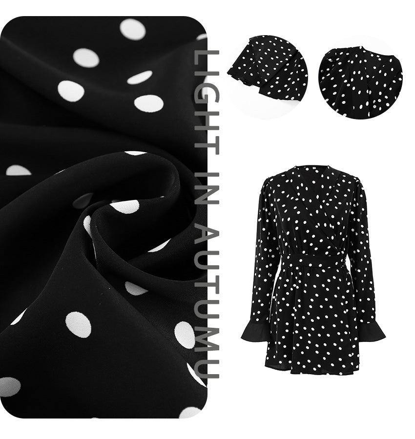 Graceful Polka Dot Slim Fit Dress - Magic Moon Store