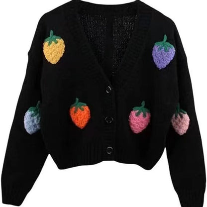 Manual Embroidered Cardigan Coat Sweater - Magic Moon Store