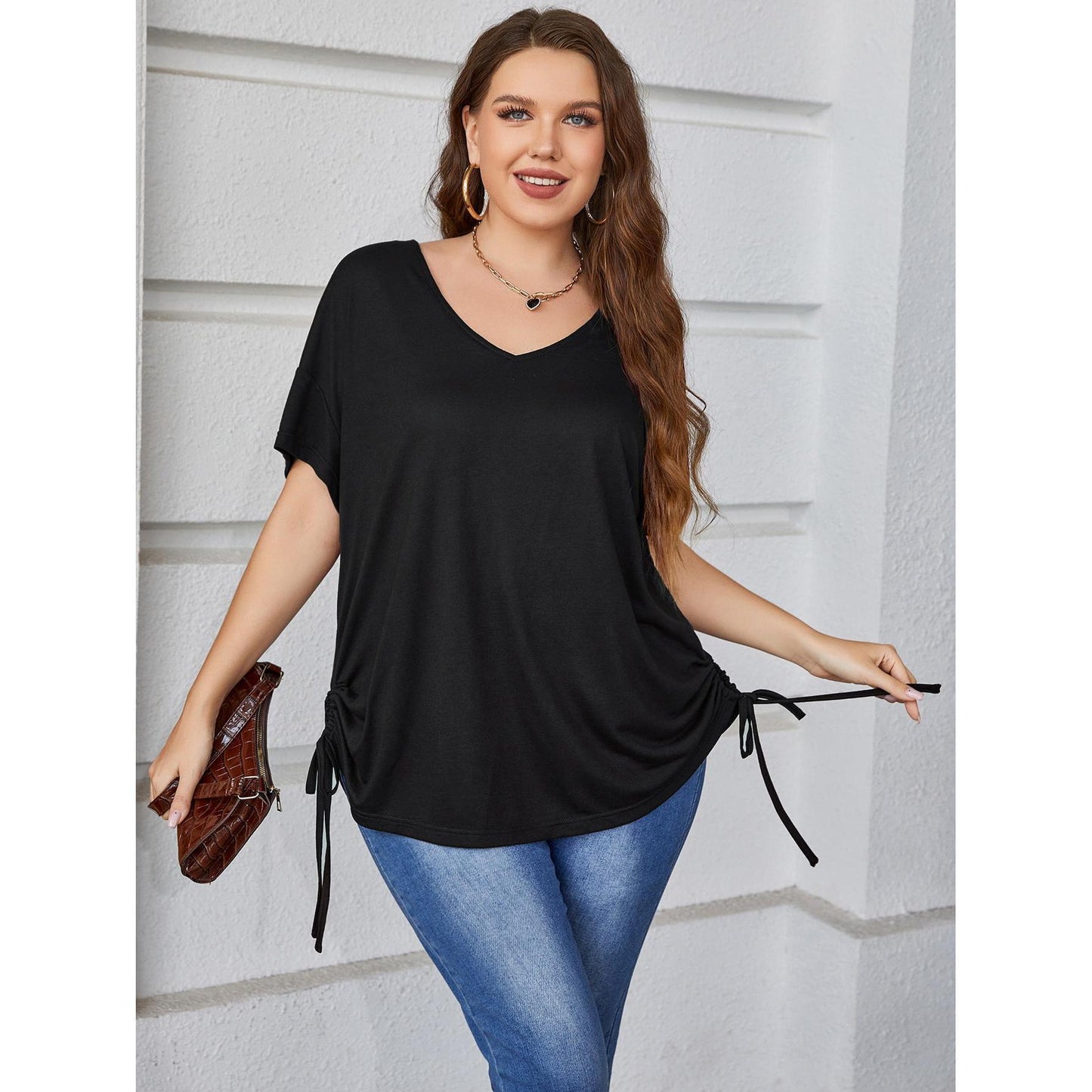 Plus Size Short-sleeved Loose T-shirt