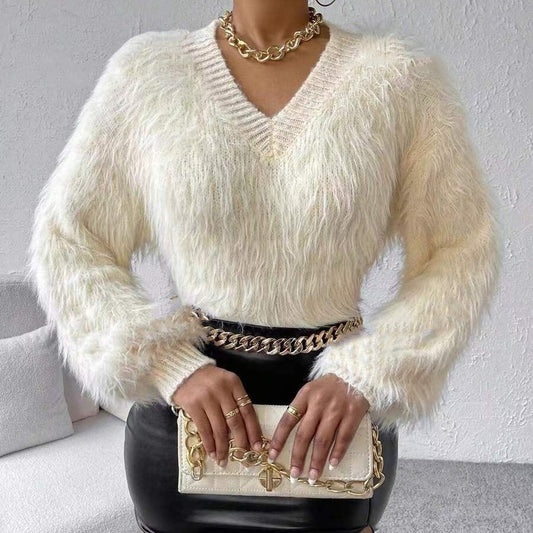 White Plush Sweater