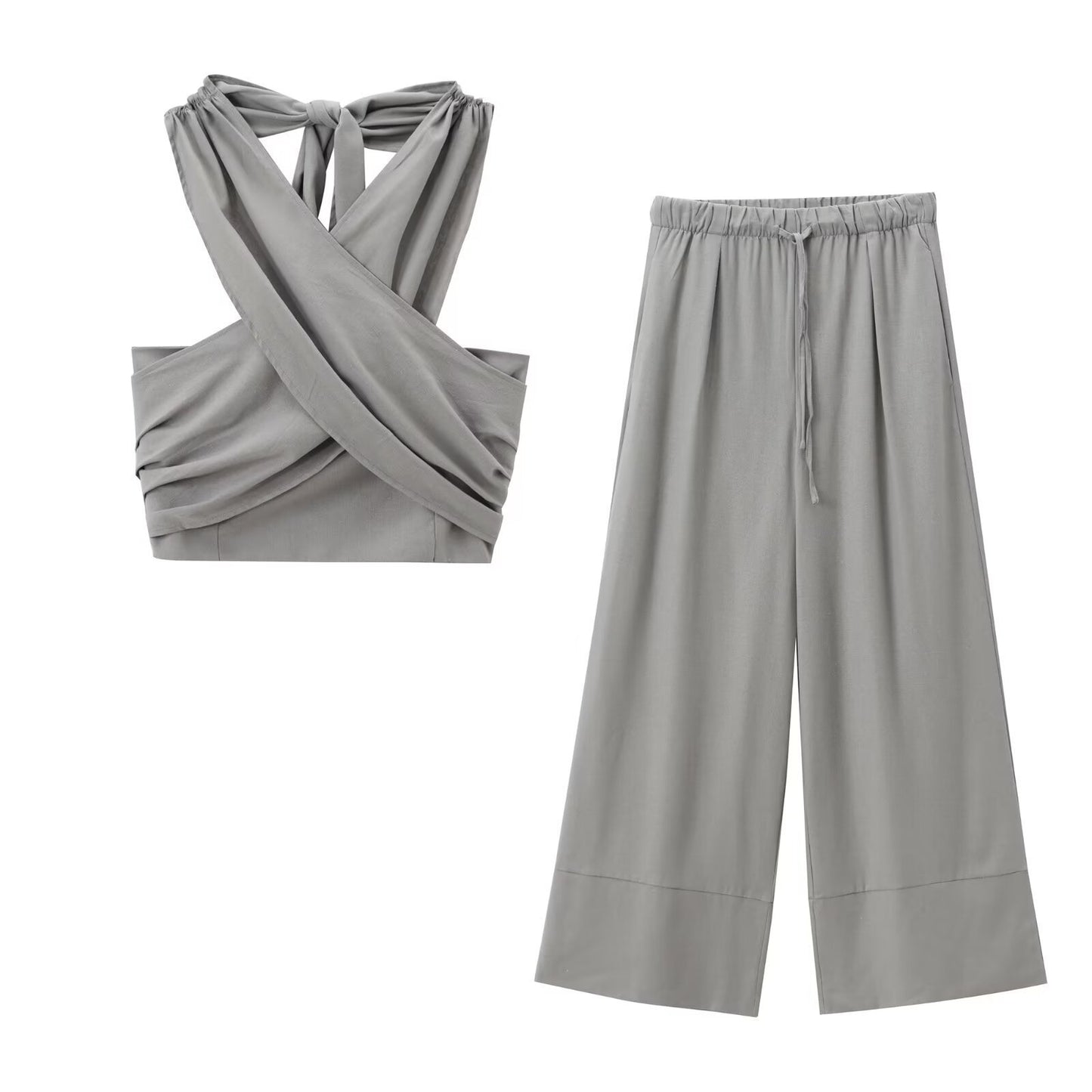 Linen Top & Wide Pants Set