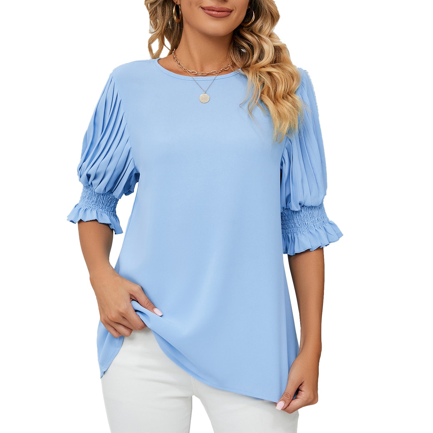 Princess Sleeves Chiffon Blouse