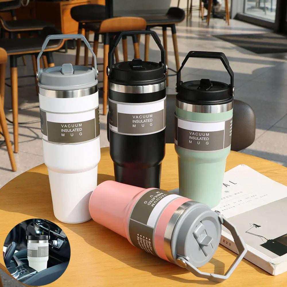 Bottle With Handle Cover Coffee Tumbler Cup MAGIC MOON STORE