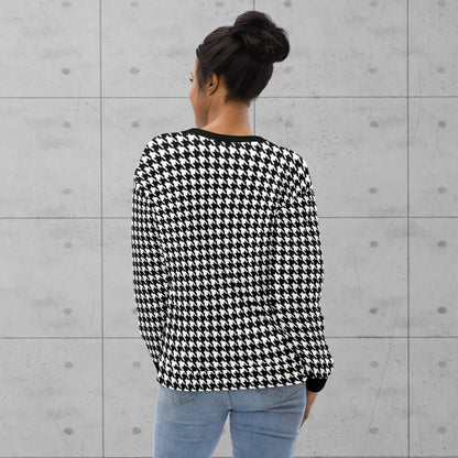 Black Houndstooth Sweatshirt - Magic Moon Store