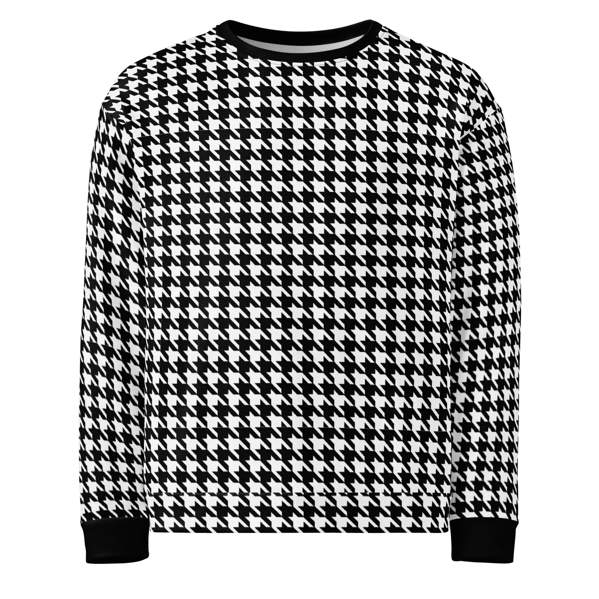 Black Houndstooth Sweatshirt - Magic Moon Store