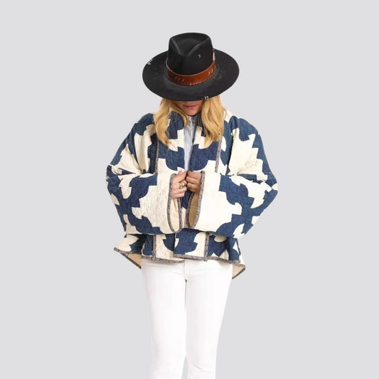 Blue and White Kimono Jacket