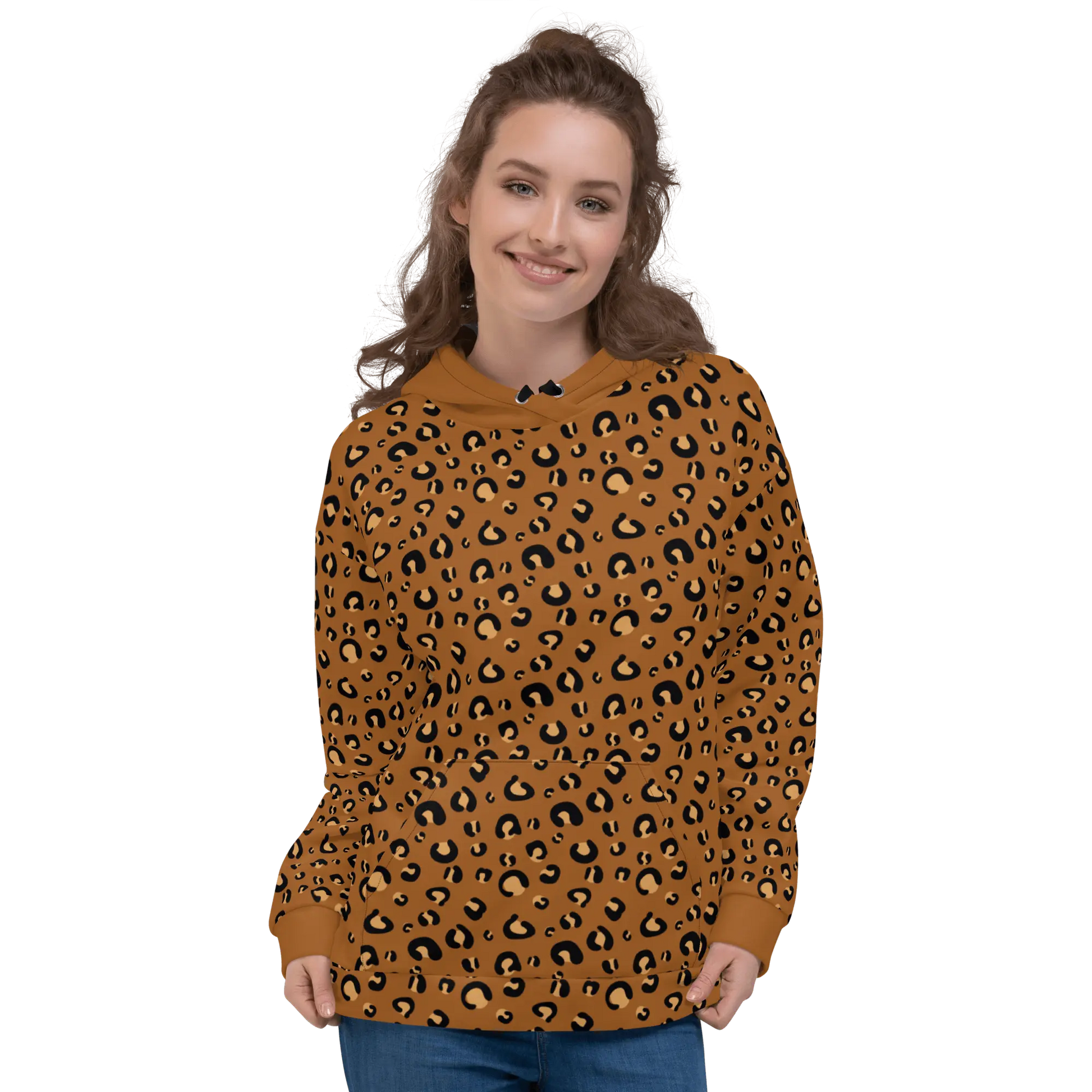 Brown Animal Print Unisex Hoodie - Magic Moon Store