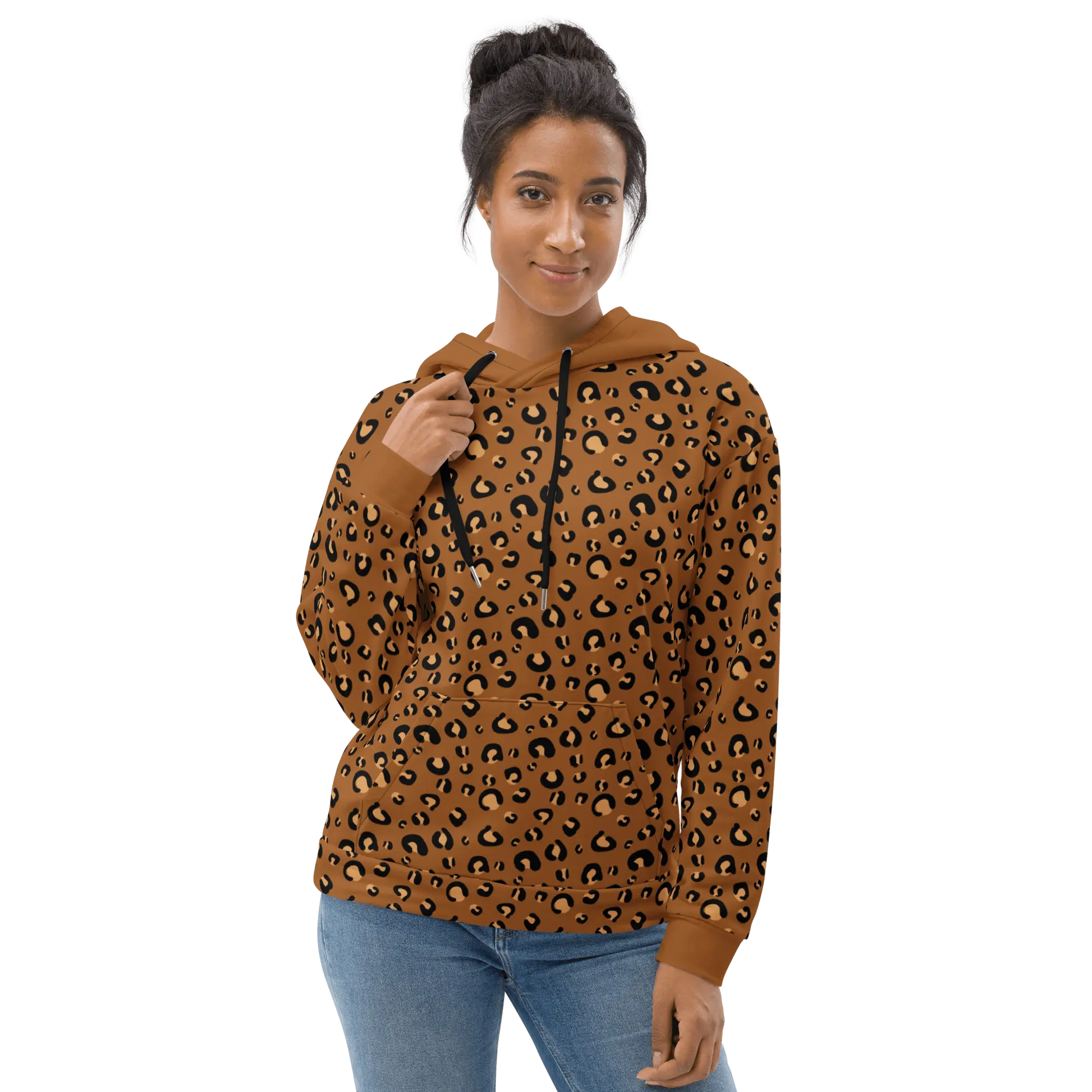 Brown Animal Print Unisex Hoodie - Magic Moon Store