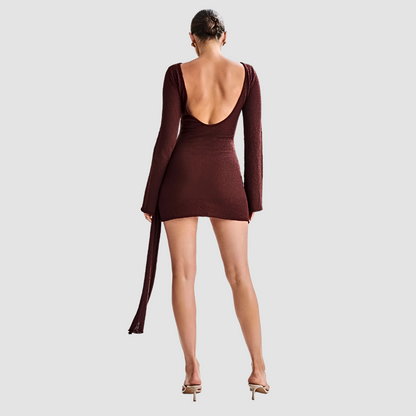 V-Shaped Back Neckline Dress