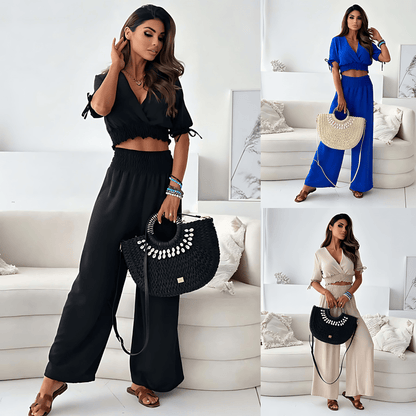 Half Sleeve Top & Trousers Set