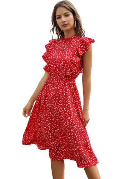 Polka dot chiffon Dress