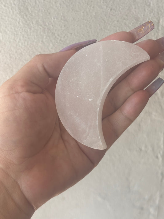 Carved Selenite Moon
