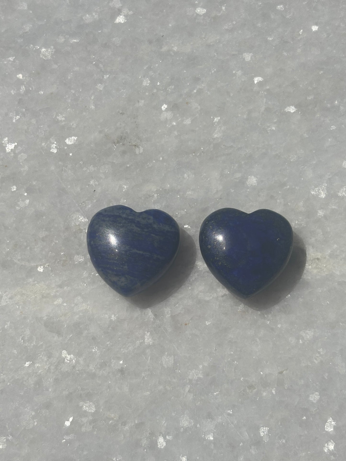 Lapis lazuli Carved Hearts