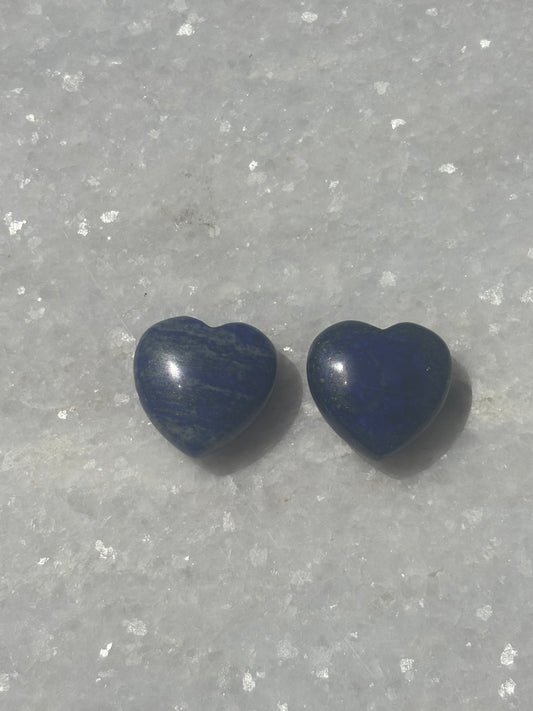 Lapis lazuli Carved Hearts