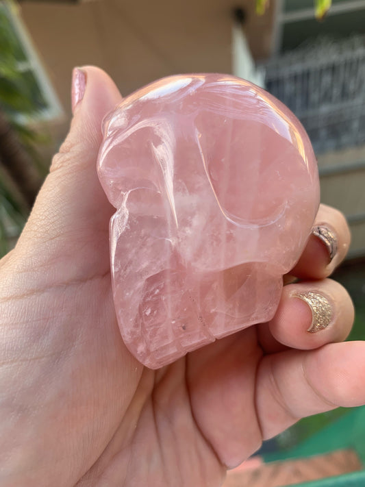 Rose Quartz Skull
