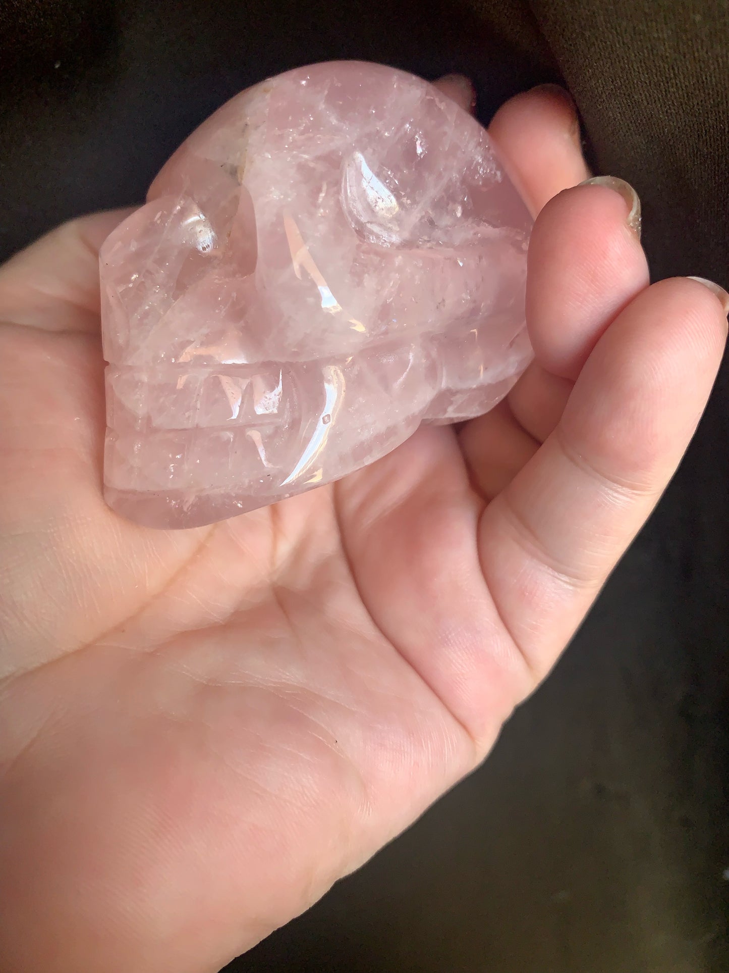 Rose Quartz Skull