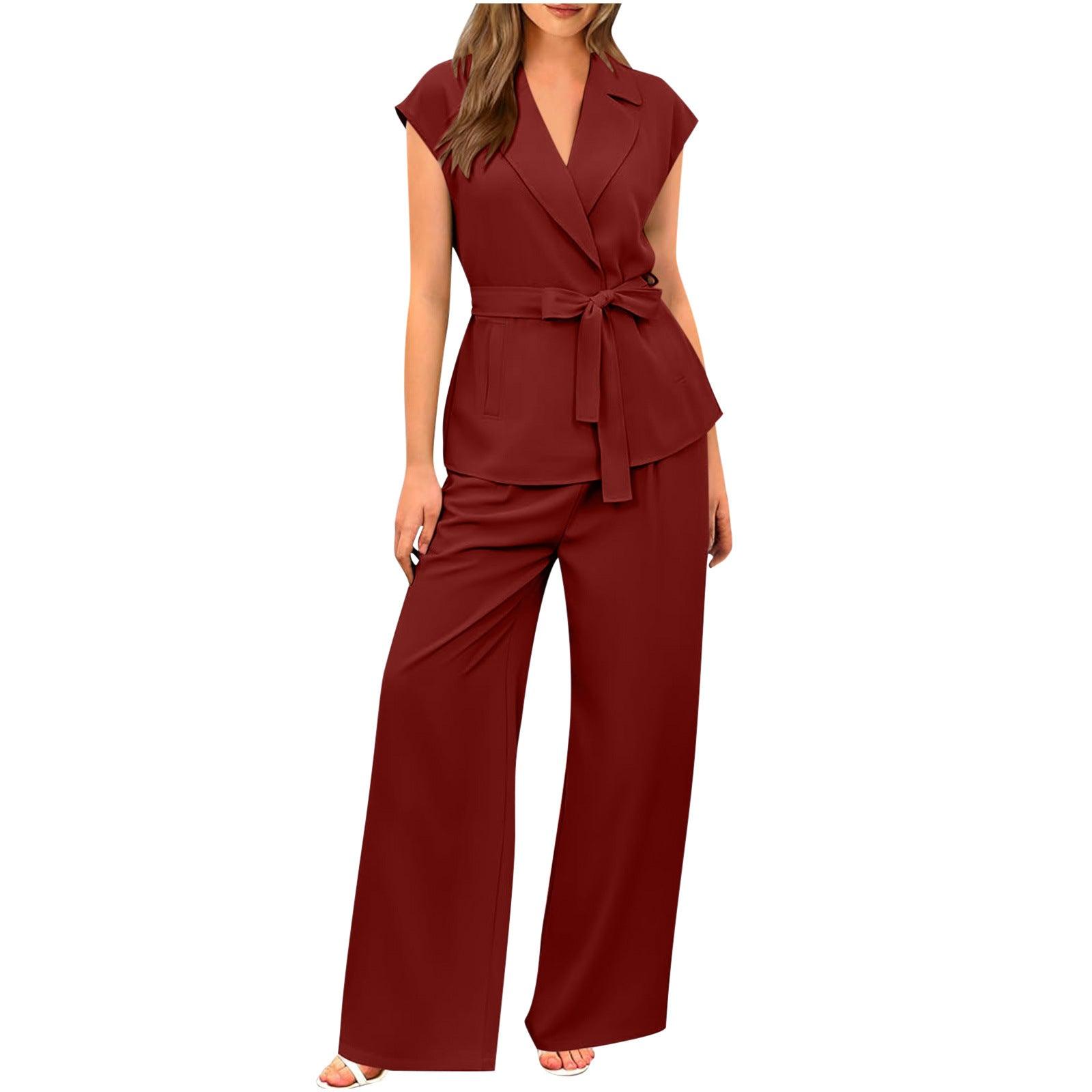 Wide-leg Pants Two-piece Set - Magic Moon Store