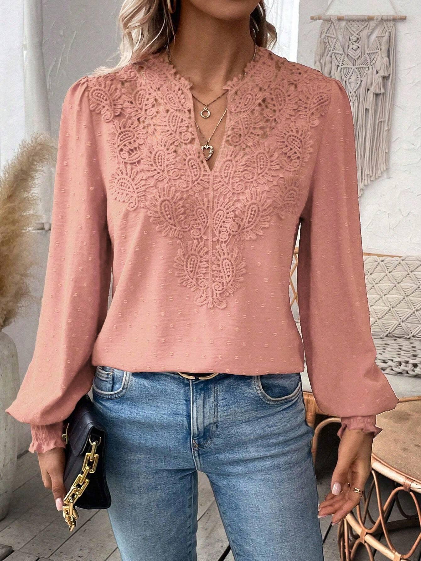 Lace Long Sleeve Blouse