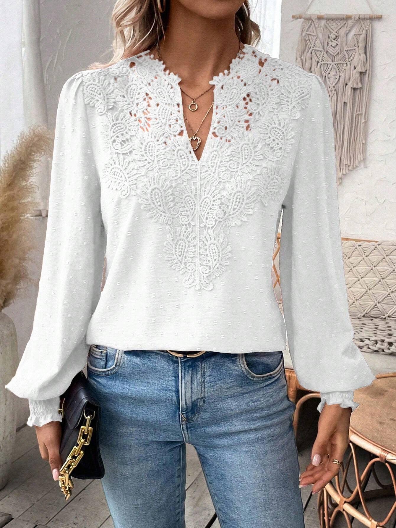 Lace Long Sleeve Blouse